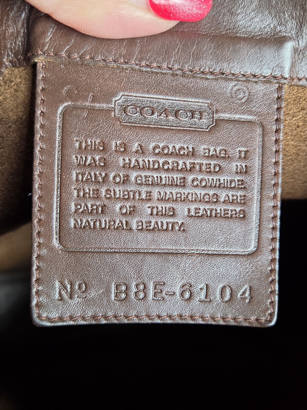 RARE Coach Vintage Leather Cut-Out Tote Bucket Handbag - Picture 12 of 12